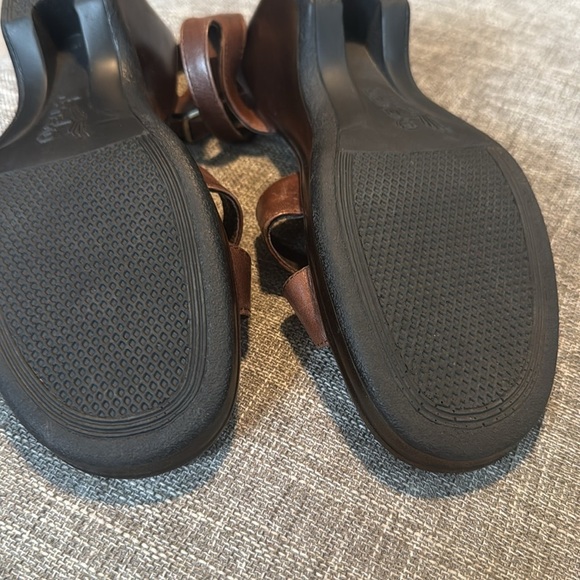 Dansko Arabella Sandals Women's Size 39 Brown Wedge Ankle Strap Leather Comfort - Picture 7 of 9